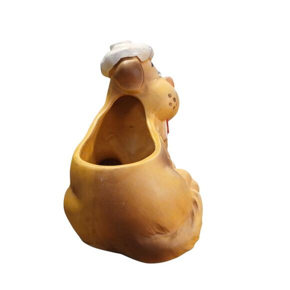 Vintage Lefton #5712 Get‎ Well Ceramic Hound Dog Planter Gift 6"Lx5"Tx4"W - Picture 7 of 11